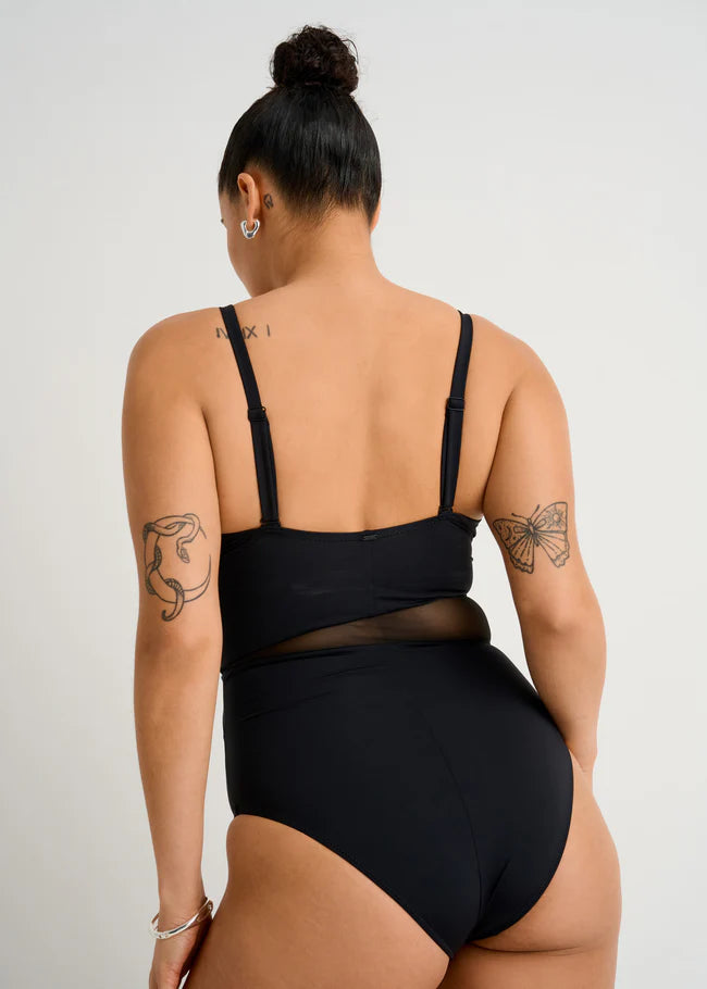 Mesh Panel One-Piece