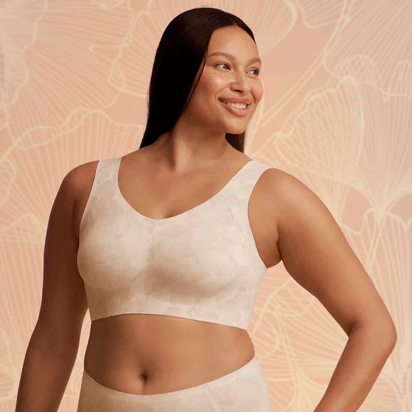 Evelyn & Bobbie Defy Wire Free Bra - Champagne Ginkgo