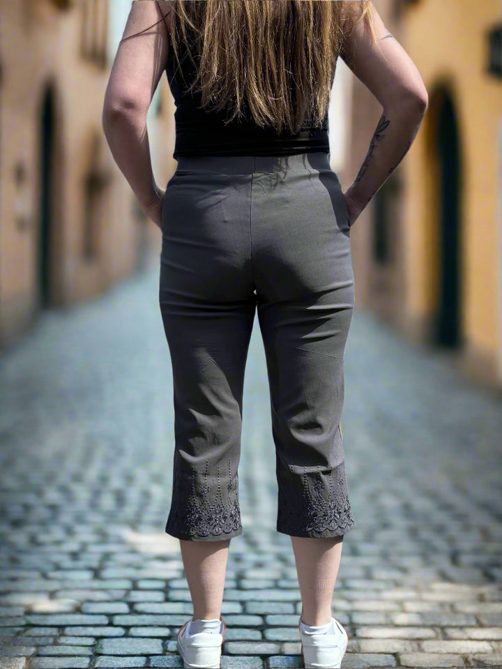 Papa Avi Sculpt Capris - Grey