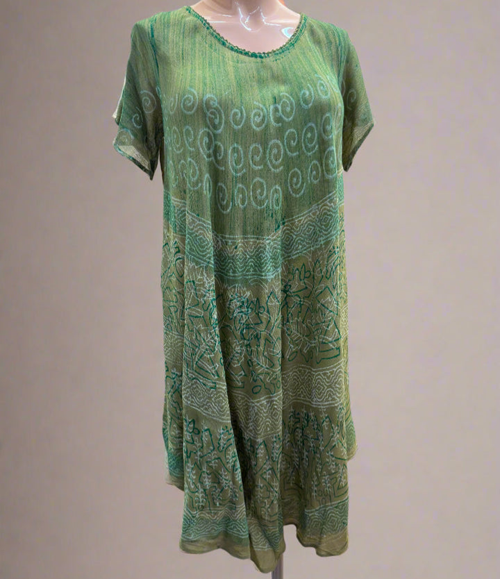 Summer Short Sleeve Umbrella Dress / Cover Up