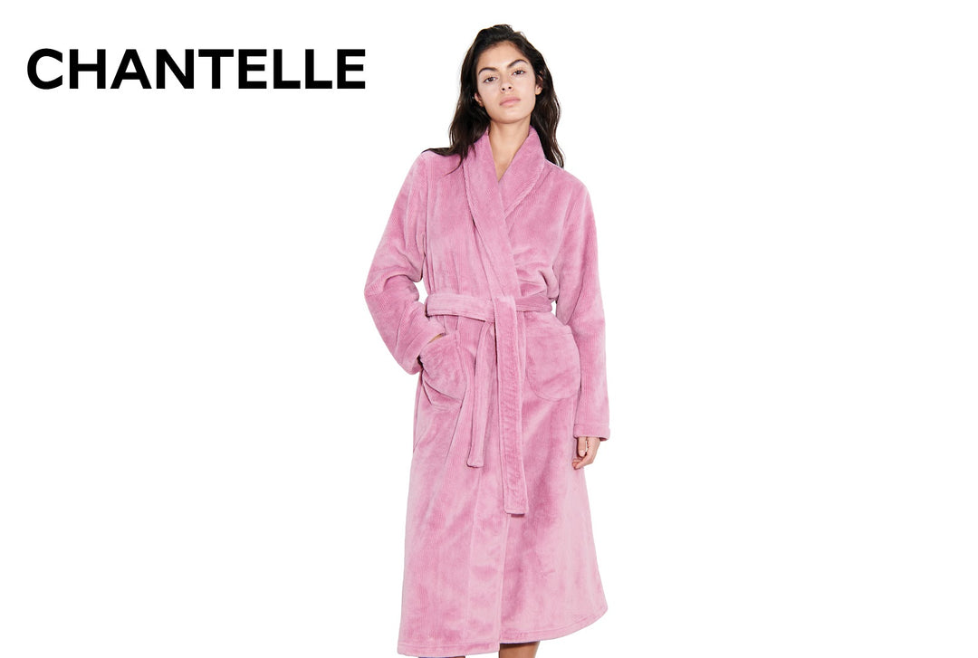 Femilet Teddy Wrap Robe - Rose Mauve