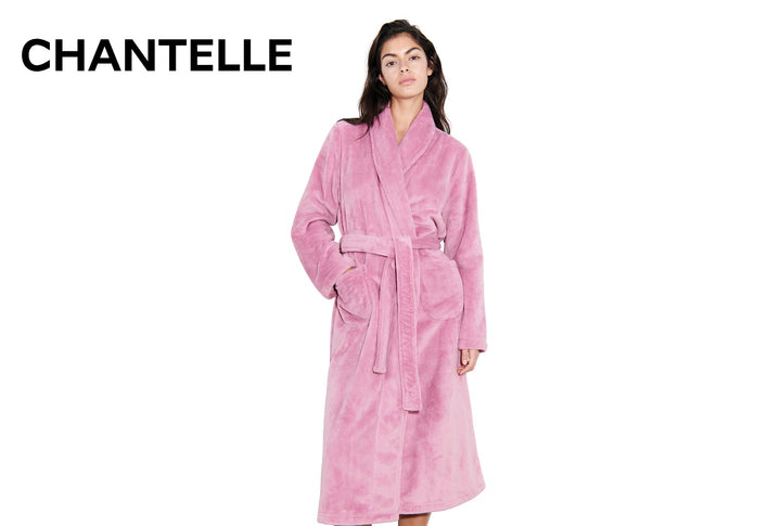 Femilet Teddy Wrap Robe - Rose Mauve