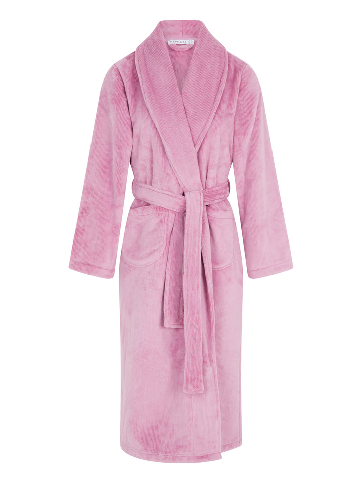Femilet Teddy Wrap Robe - Rose Mauve