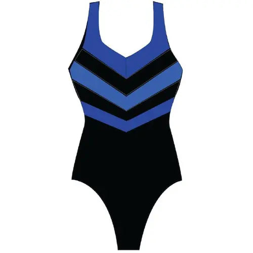Finz V-Stripe Splice 1 Piece Swimsuit - Sheer Essentials Lingerie & Swimwear