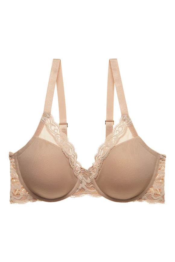 Natori Feathers Plunge T-Shirt Bra  - Cafe