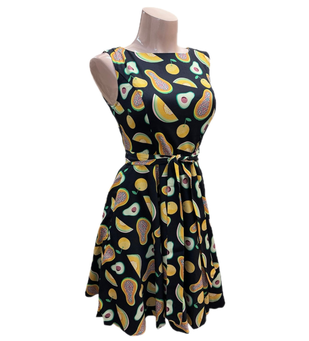 'Ruby' Seeded Fruit Retro Fit & Flare Dress
