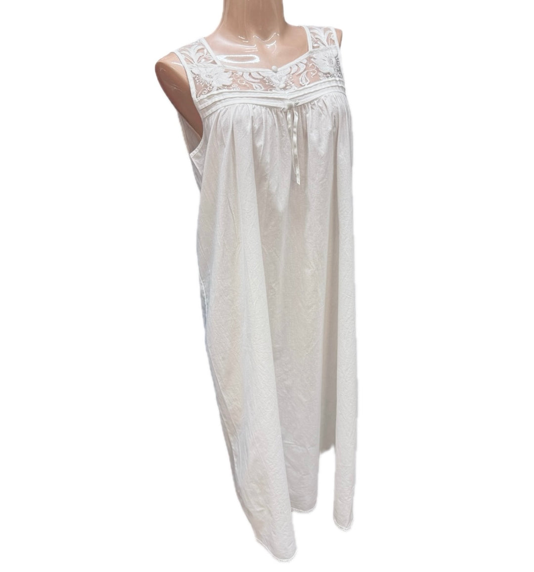 Papa Sleeveless Cotton Nightgown