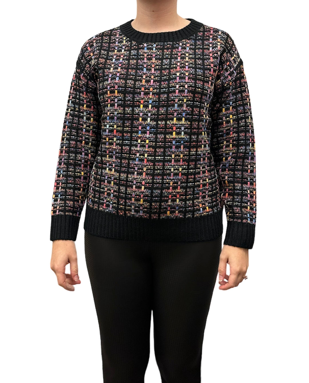 Rainbow Knit Sweater - Size Medium