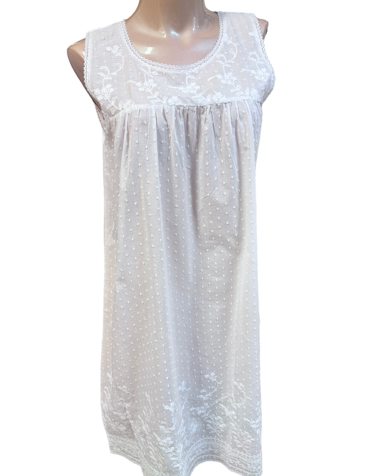Sleeveless Cotton Nightgown