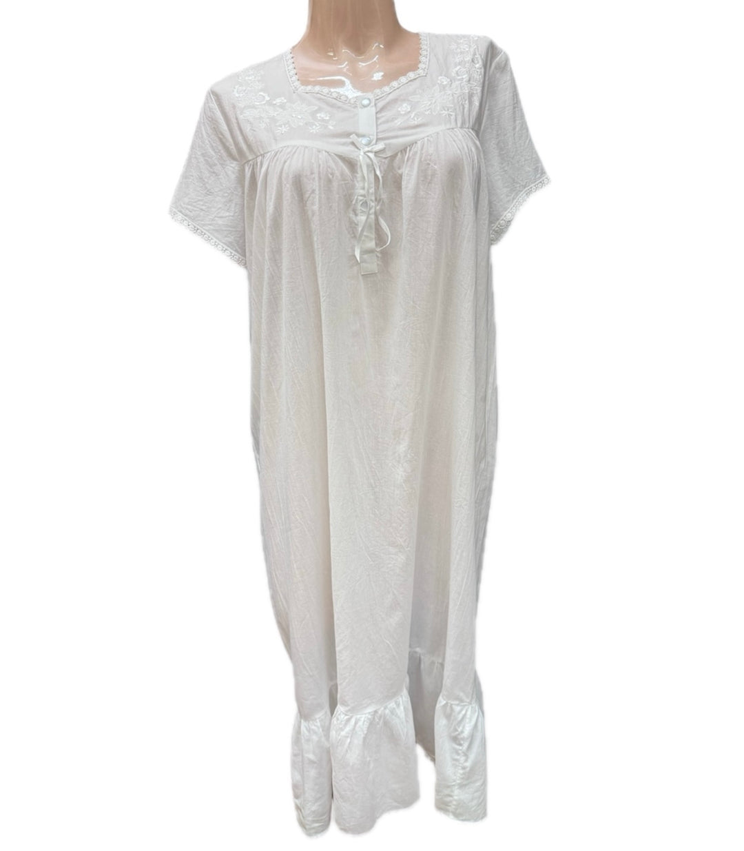 Papa Short Sleeve Cotton Nightgown