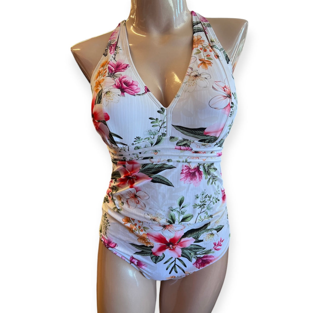 1 Piece Swimsuit W/Bindings - Flora