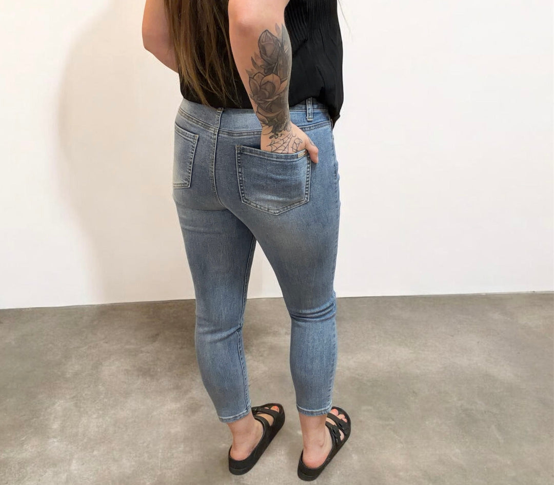 Light Blue Crop Pants