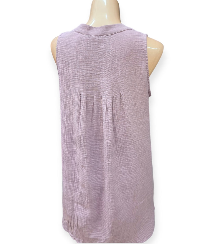 Sleeveless Cotton Tunic - Mauve