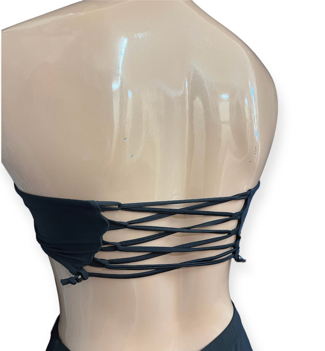 Core Bandeau Bikini Top with Back Strings