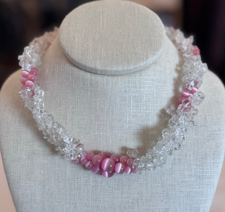 Faux Crystal Beaded Necklace