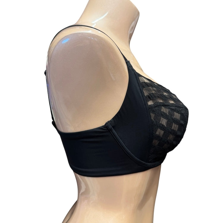 Scarlet Blue Bonbon Full Coverage Lace Underwire - Black
