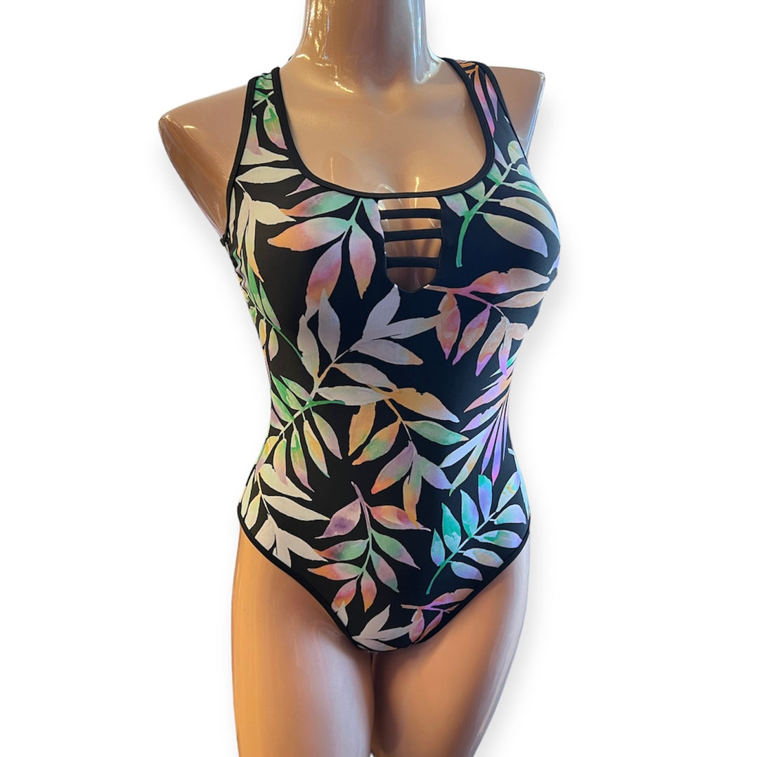 High Leg Front String Detail One Piece