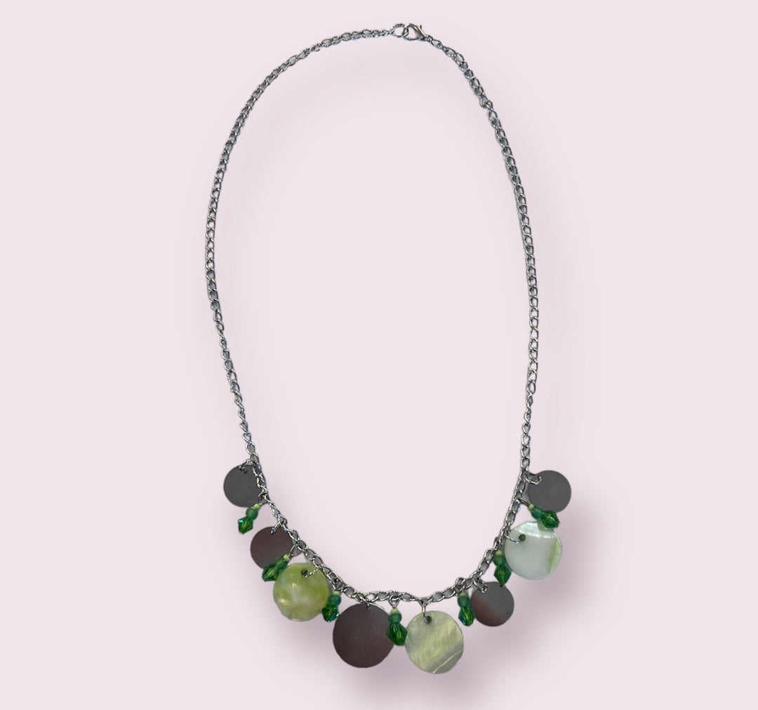 Silver & Green Necklace