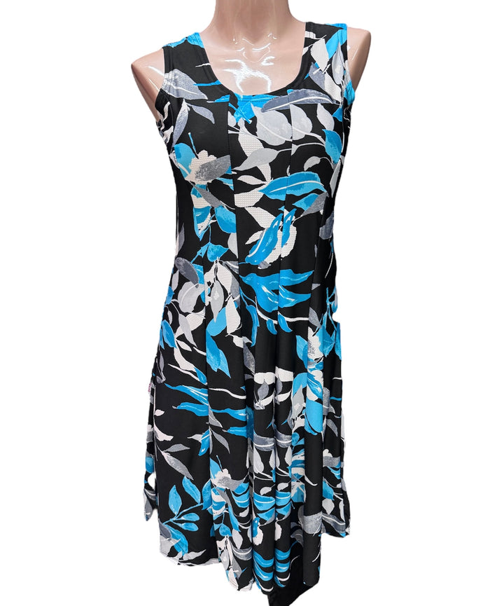 Fit & Flare Dress - Turquoise Floral