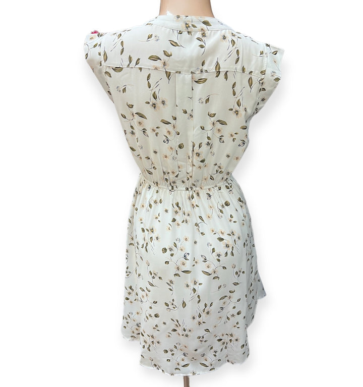 Enkay Floral Dress - White