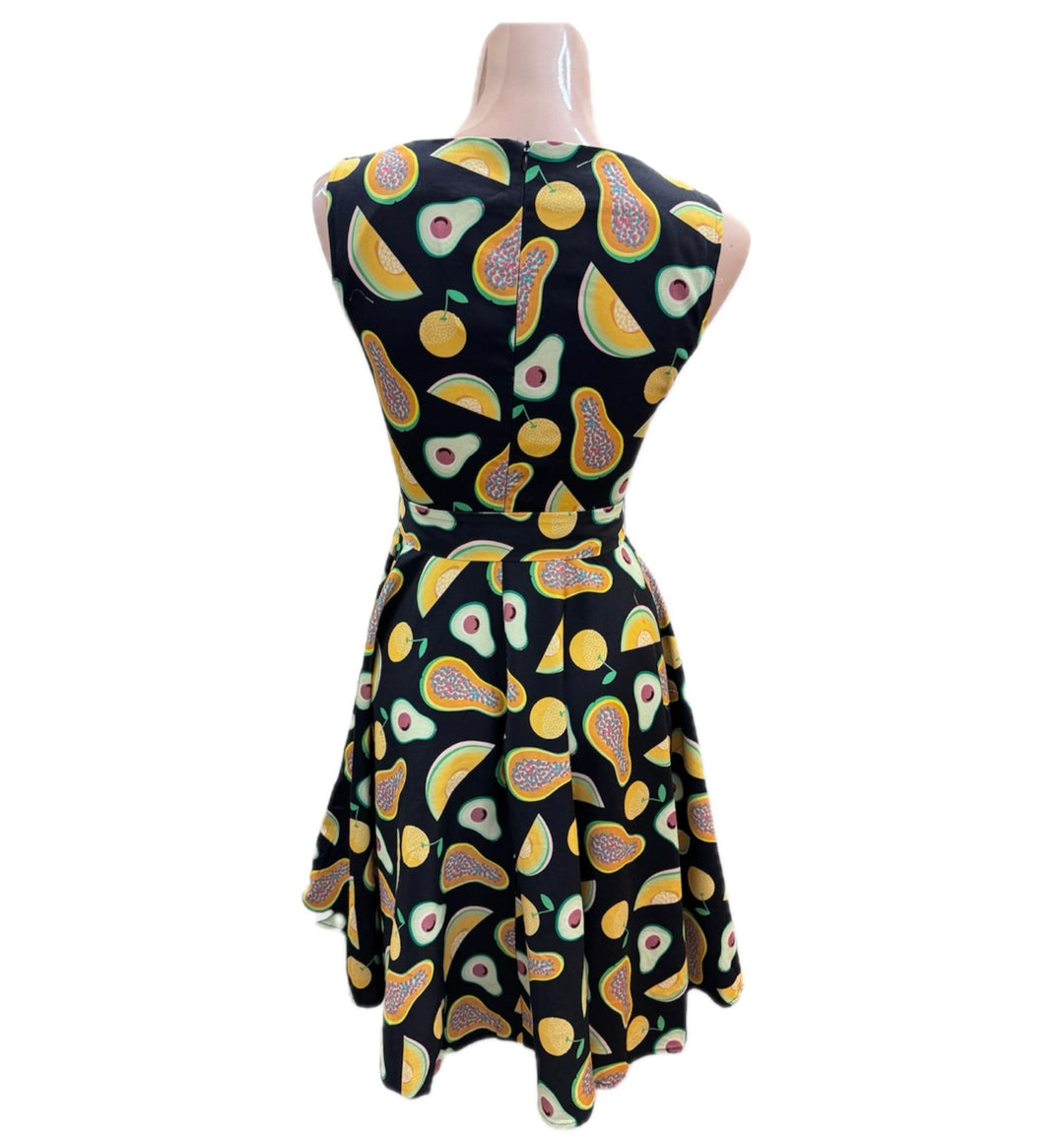 'Ruby' Seeded Fruit Retro Fit & Flare Dress