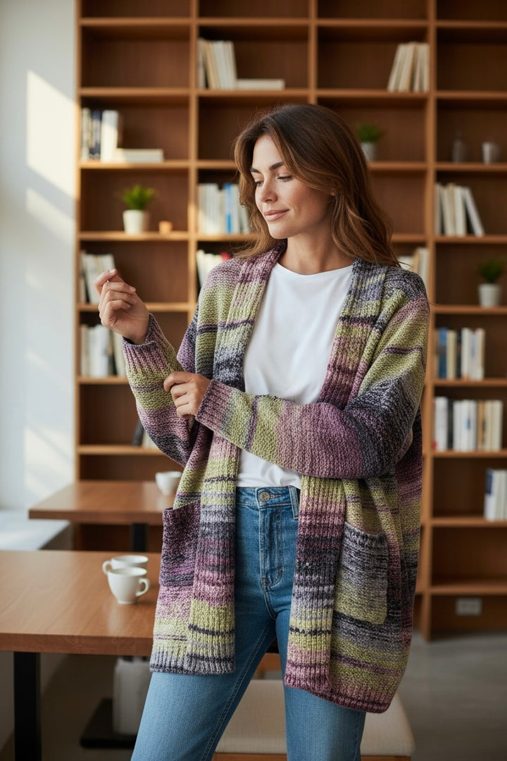 Knitted Space Dye Cardigan
