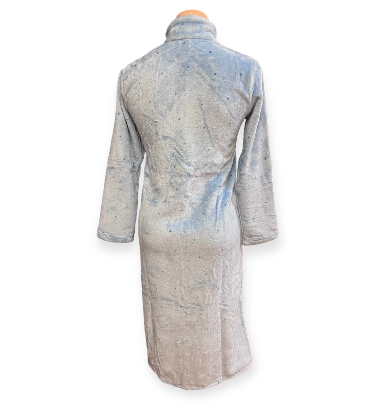 Claudel Zip Front Polka Dot Robe