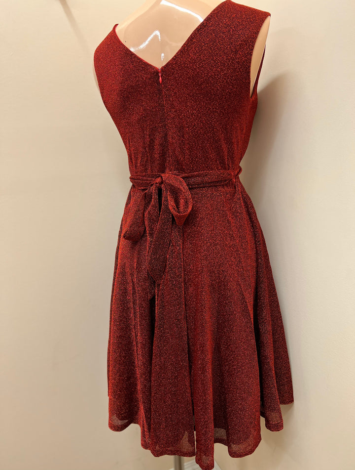 Burgundy Holiday Glitter Dress
