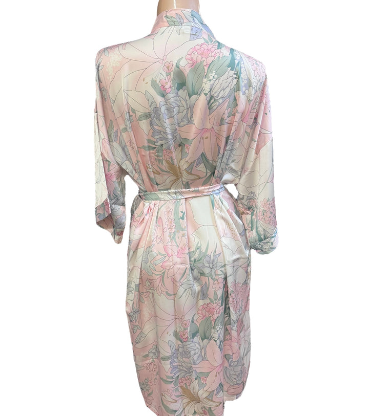 Pink Satin Kimono