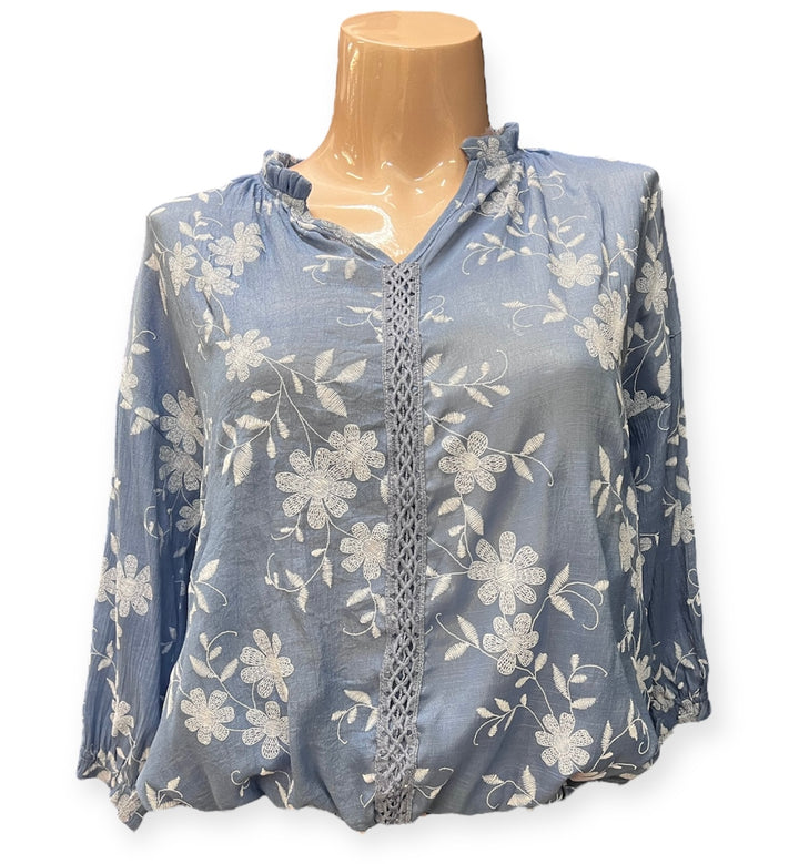 Papa Embroidered Blouse