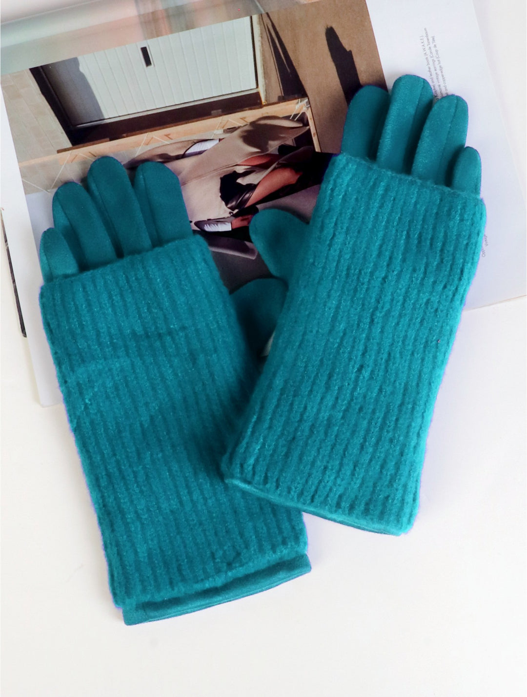 Convertible Knit Double Layer Touch Screen Glove