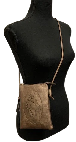 Laser Cut Cross Body Purse w/ Cell Pocket