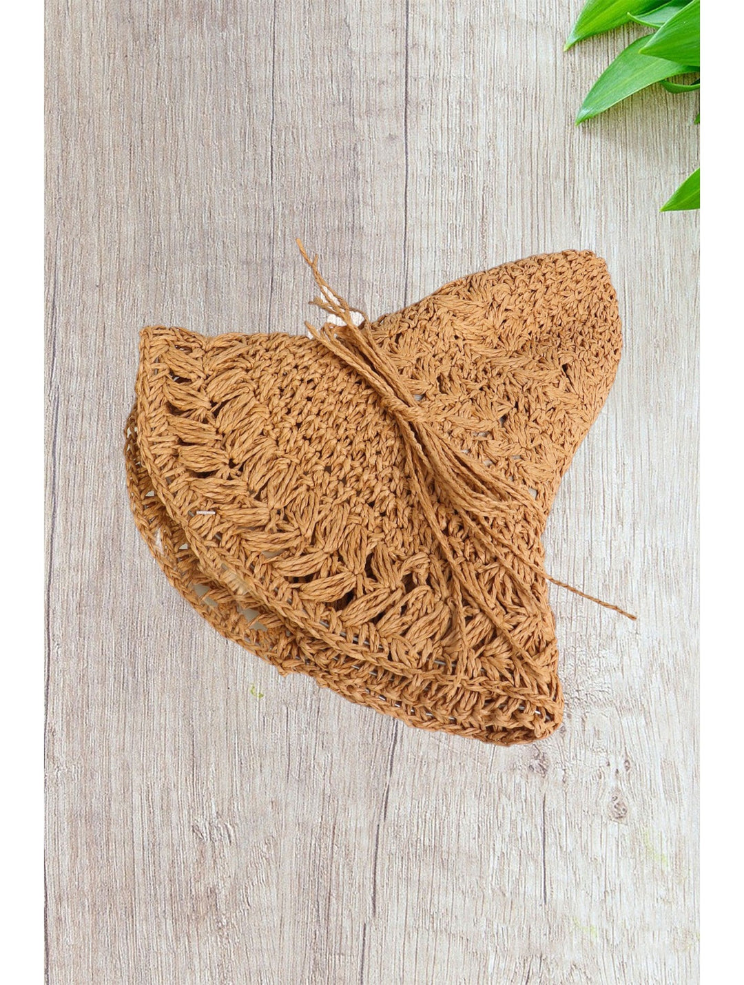 Foldable Super Soft Weaved Sunhat W/ Bow