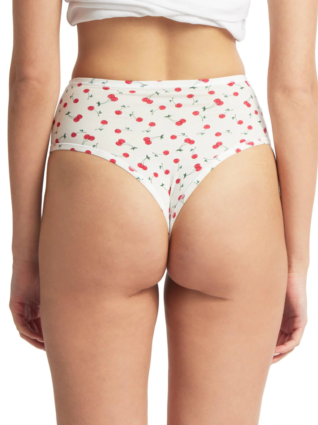 Hanky Panky Printed PlayStretch Hi-Rise Thong Cherry On Top