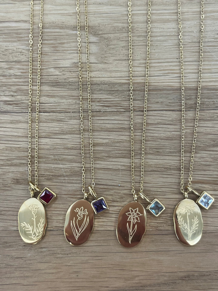 Gold Birth Month Necklaces