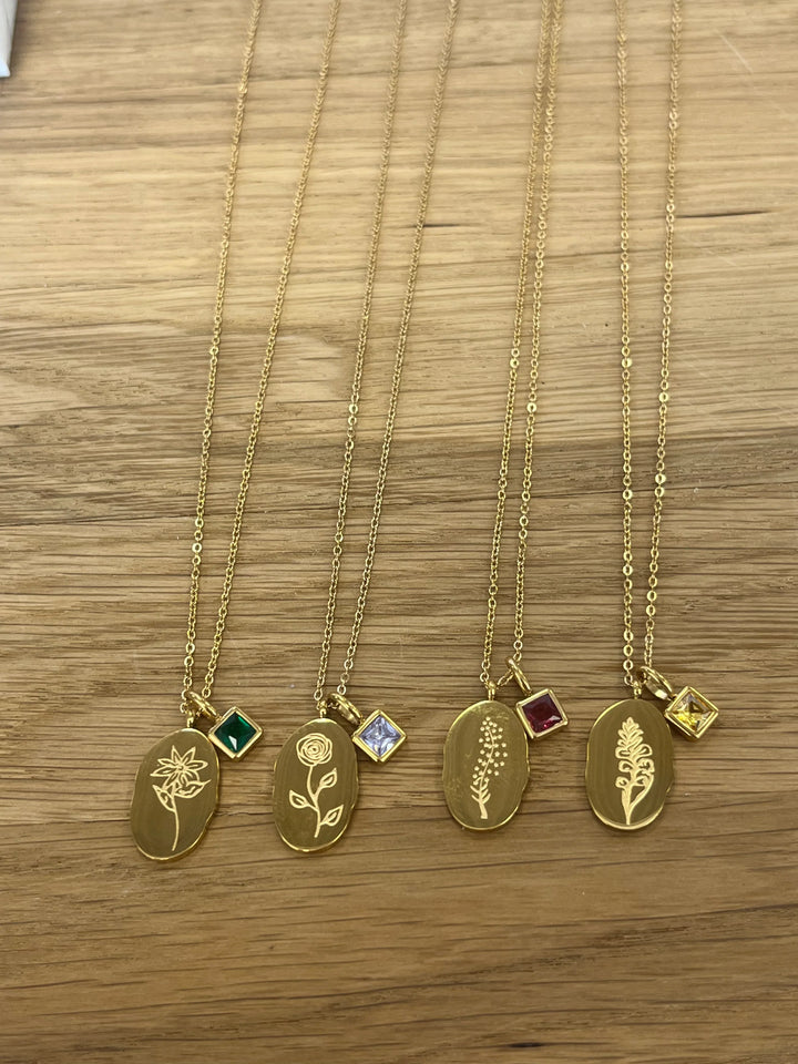 Gold Birth Month Necklaces