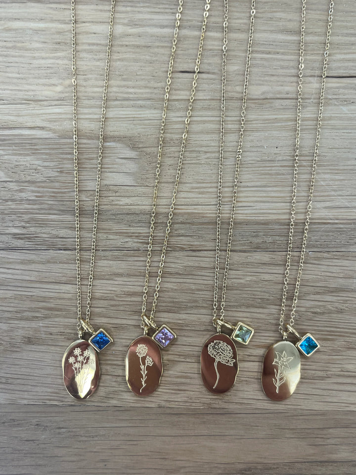 Gold Birth Month Necklaces