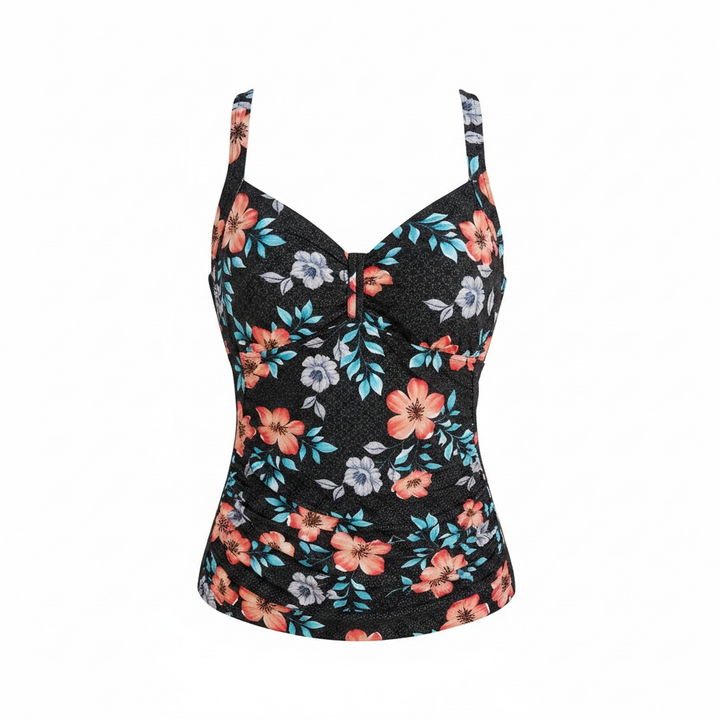 Black Sand Ondalis F Cup Convertible Tankini Top