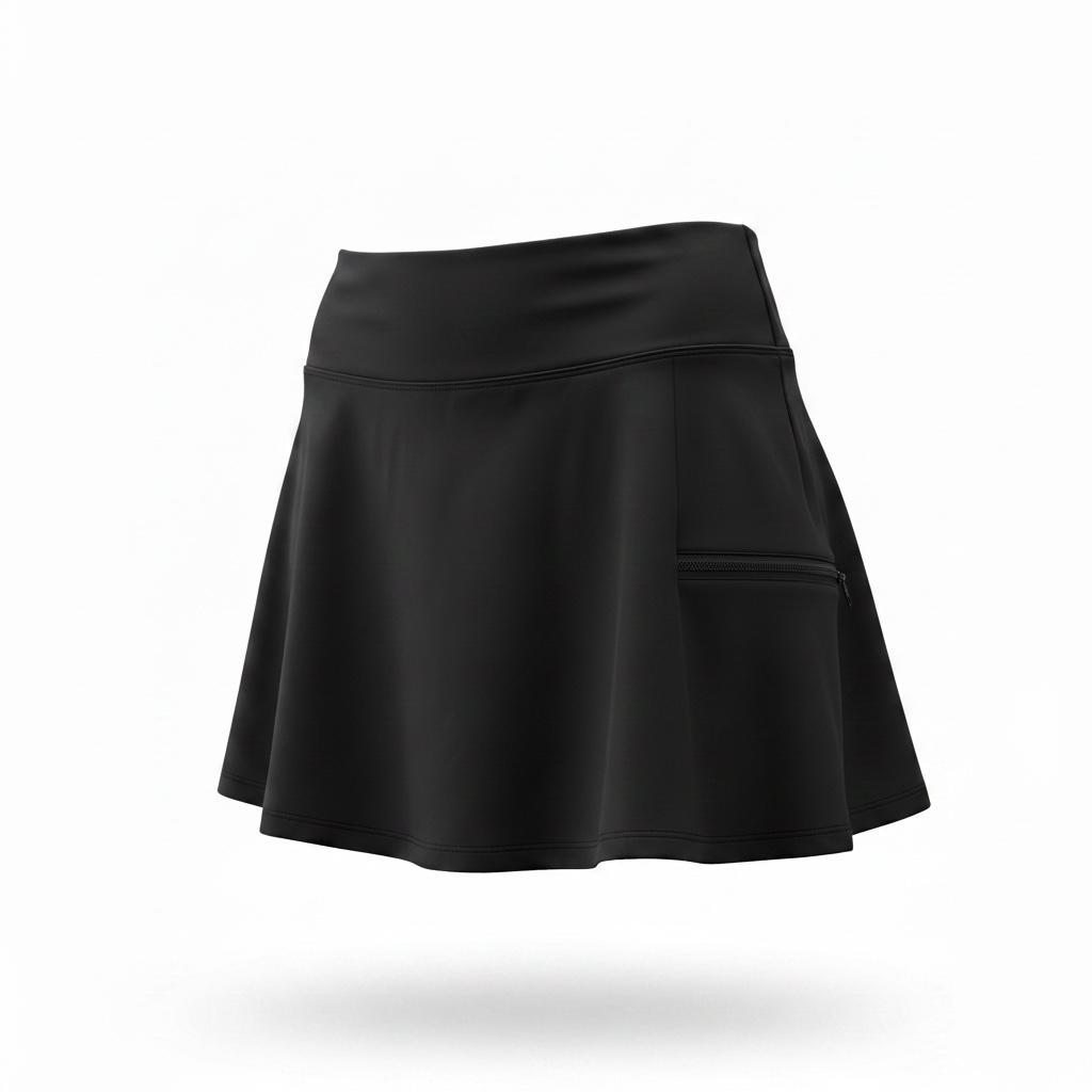 Black Sand Swim Skort w/ Zippered Pocket