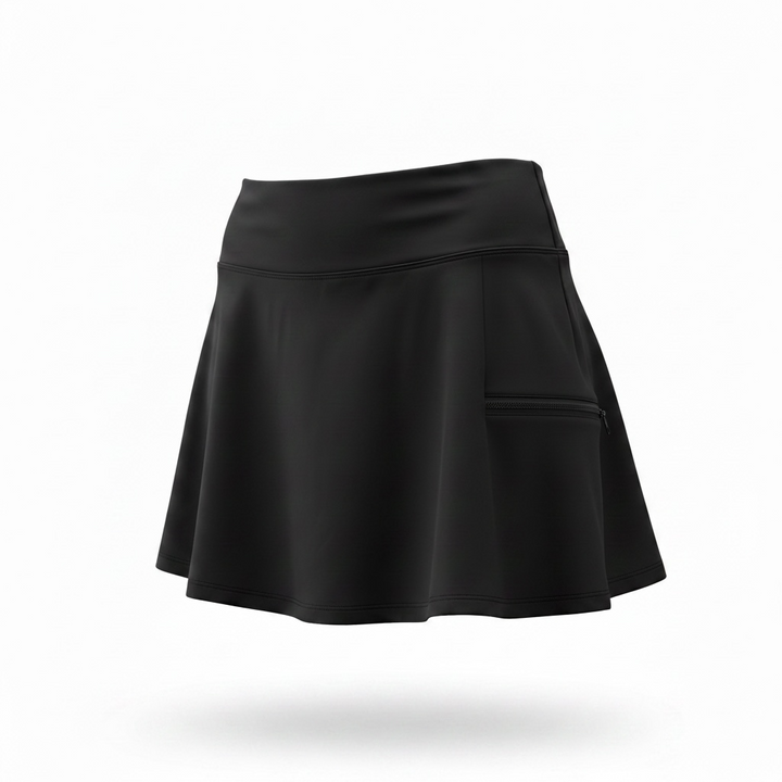 Black Sand Swim Skort w/ Zippered Pocket
