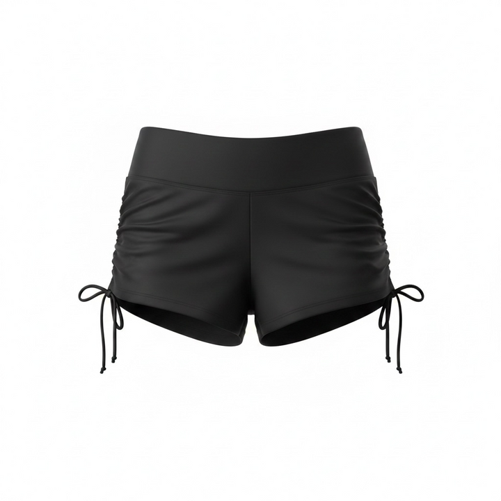 Black Sand Swim Shorts with Adjustable Sides