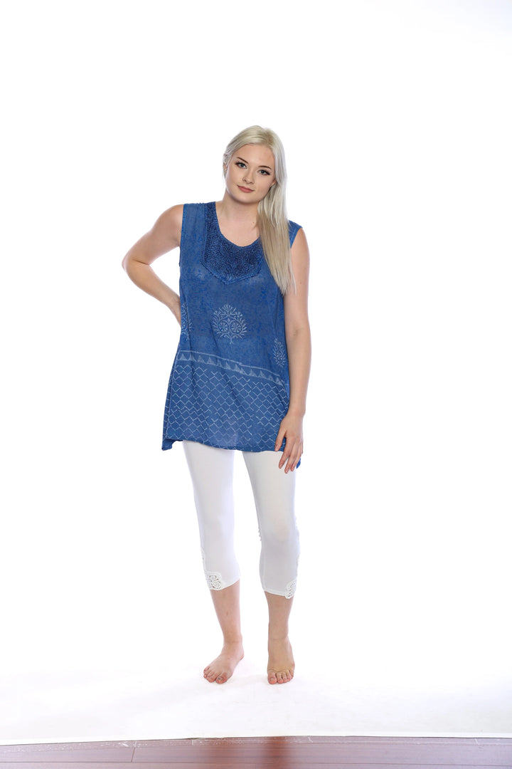 Sleeveless Rayon Top