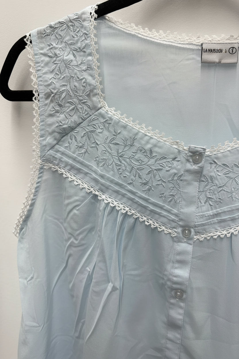 Sleeveless Cotton Nightgown