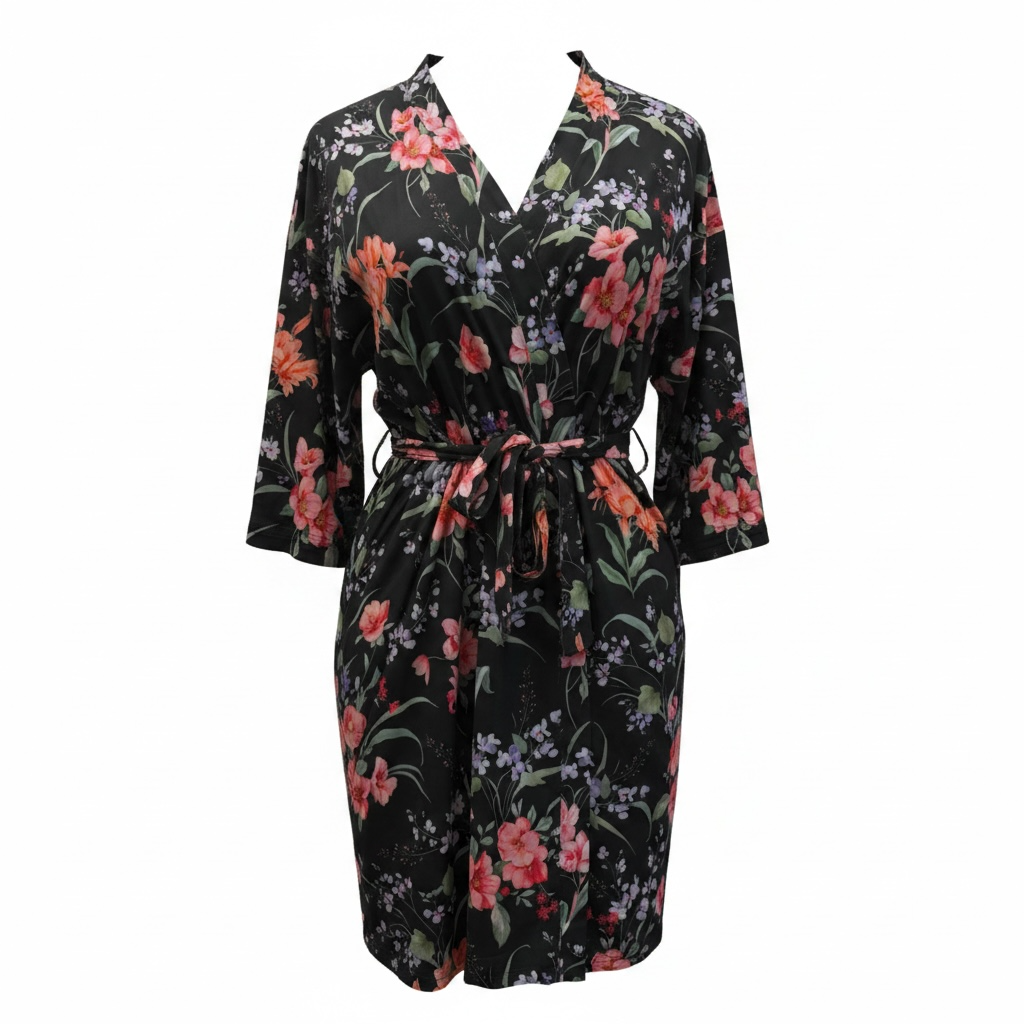 Floral Wrap Robe