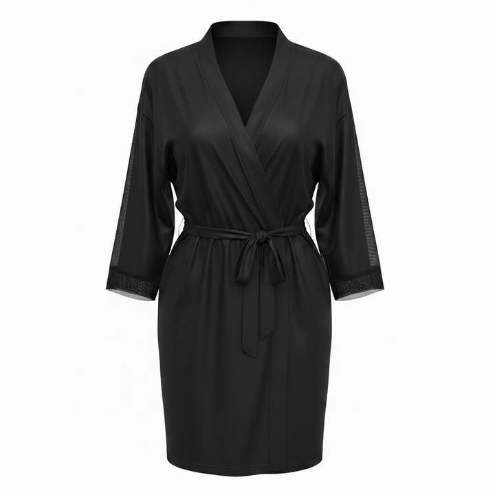 Black Wrap Robe