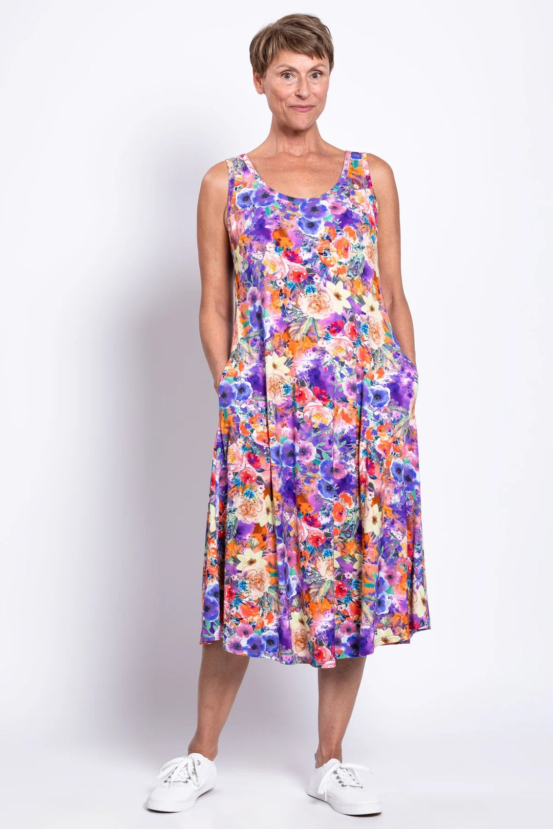 Evangelina Bamboo Dress - Violet Fiesta