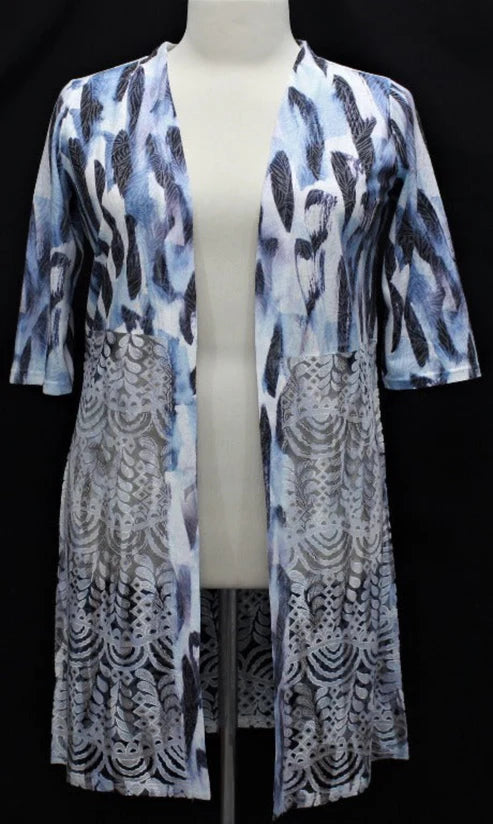 Animal Printed Kimono Style Cardigan