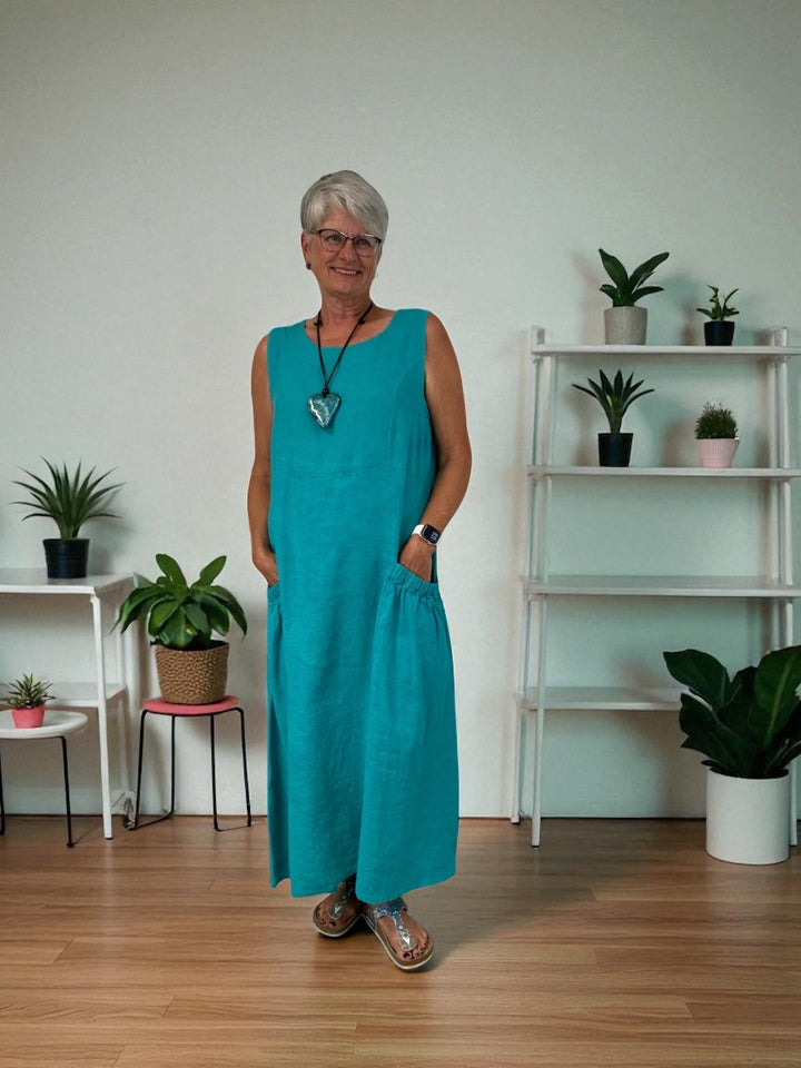 Alice Linen Tank Dress w/ Pockets
