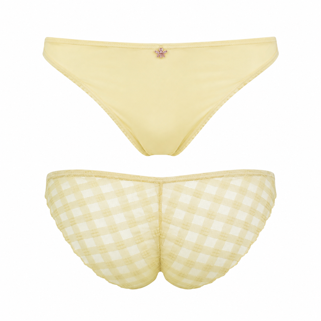 Scarlet Blue Bonbon String Lace Bikini - Buttercream