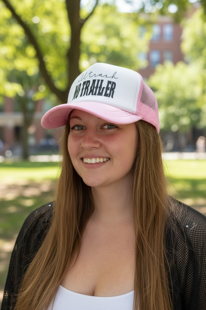 "All Trash No Trailer" Snapback Trucker Hat